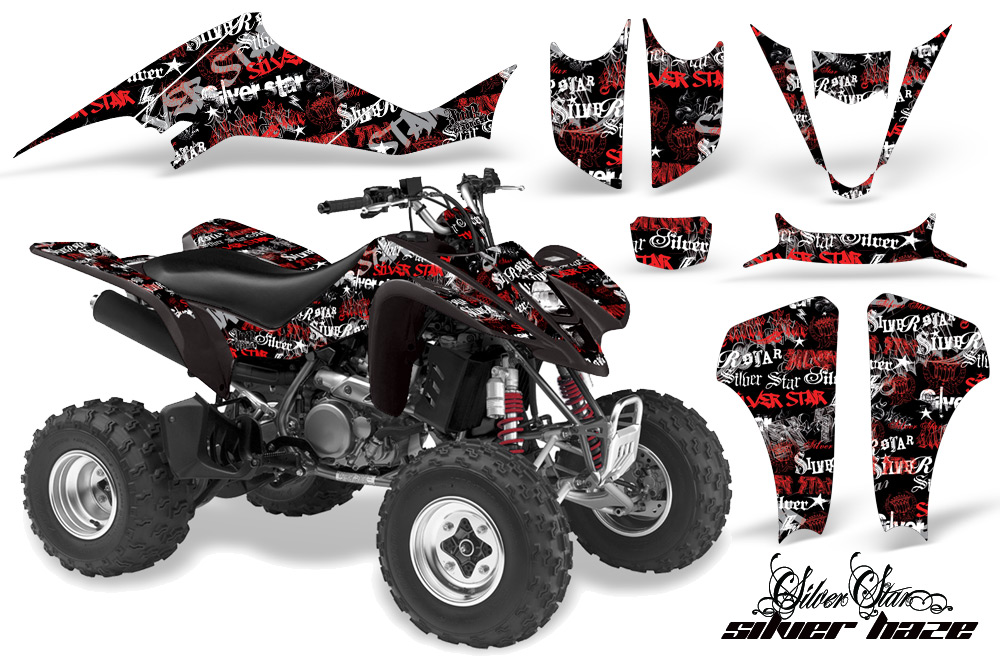 Suzuki LTZ 400 03-08 Graphics Silverhaze RedBlackBG